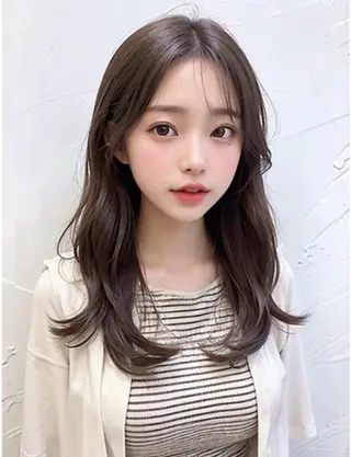 ミディアム カラー レイヤーカット/髪質 改善/矯正🤍吉田のヘアスタイル