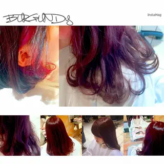 ミディアム 藤井 菜緒のヘアスタイル