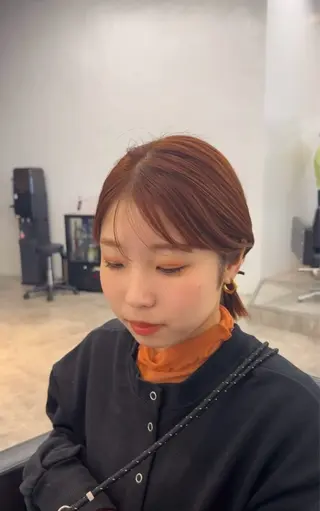 ミディアム カラー レイヤー/ボブ/透明 感カラー/nayuのヘアスタイル