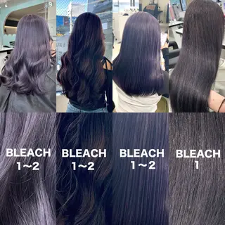 ロング カラー 履歴修正屋さん／ ブロンド／ホワイトのヘアスタイル