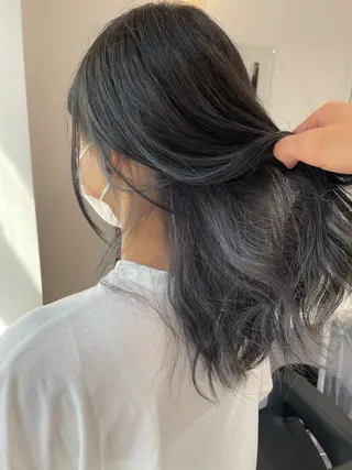 セミロング カラー ヘアアレンジ salowin新宿East3階所属・艶美髪/髪質改善 /縮毛矯正/木元渓太のヘアスタイル