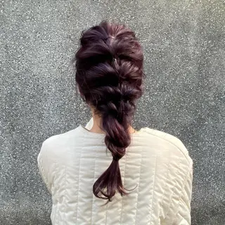 ロング カラー パーマ ヘアアレンジ メンズ 🍀髪質改善 ケアカラーrootsのヘアスタイル