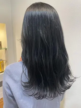 セミロング カラー 髪質改善ストレー ト指名NO.1林駿希のヘアスタイル