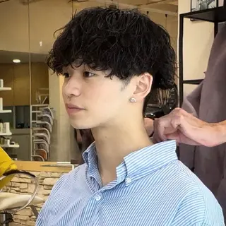 パーマ メンズ masahiro 波巻きシャドウパーマのヘアスタイル