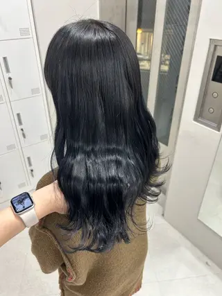 ロング カラー ヘアアレンジ Beleza原宿所属・MOMO艶髪 🩵モテカラーのヘアスタイル