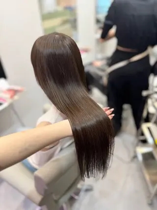ロング カラー amane໒꒱うる艶 ブリーチ透明感カラーのヘアスタイル