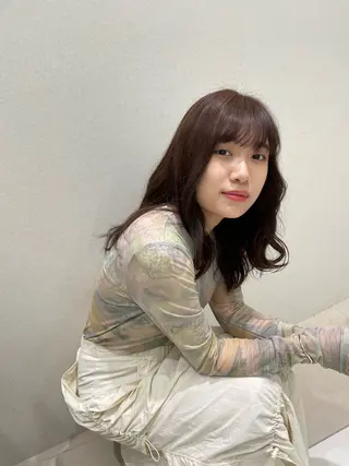 セミロング カラー 透明感カラー 🩰あさのヘアスタイル