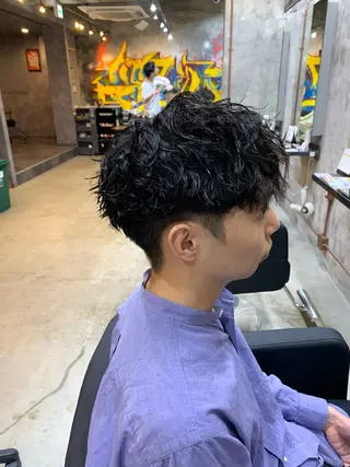 パーマ メンズ ⚡️メンズパーマ特化 mens支持◎/忠地のヘアスタイル
