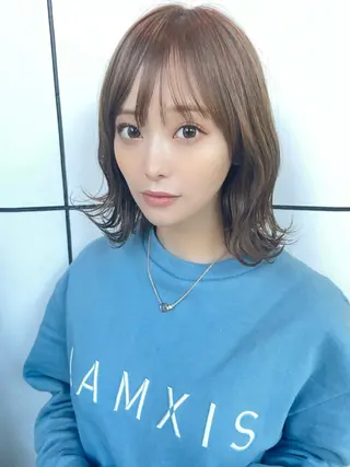 ミディアム LucksiMie 銀座店所属・【韓国　レイヤー 髪質改善✨】かずのヘアスタイル