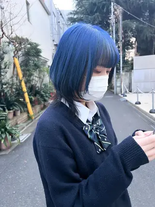 ミディアム カラー THESALONS所属・🤍ブリーチカラー /寄田龍樹🤍のヘアスタイル