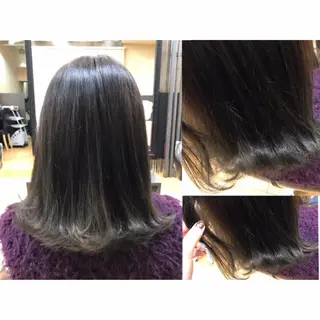 ミディアム カラー 🫧透け感⋆艶髪💎 山口アヤカのヘアスタイル
