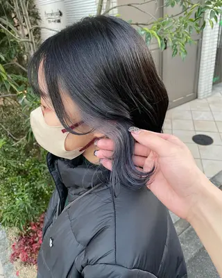 ミディアム 亀川蓮 Agu hairのヘアスタイル