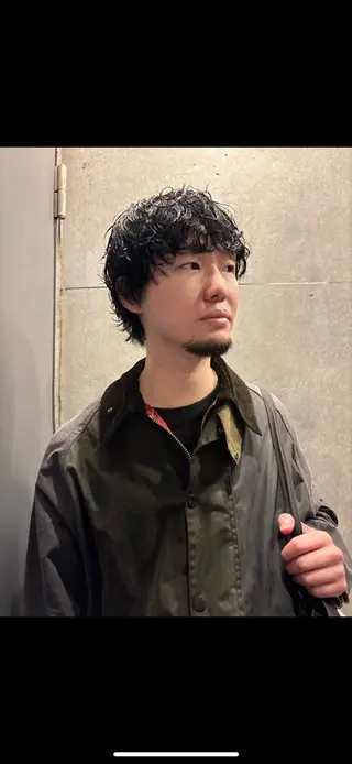 パーマ RIN パーマ/暖色カラーのヘアスタイル