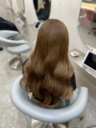 ロング カラー 新宿/韓国ヘア 中明度カラー/かやのヘアスタイル