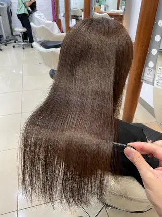 ロング パーマ 縮毛矯正/髪質改善 /韓国風　山川春輝のヘアスタイル