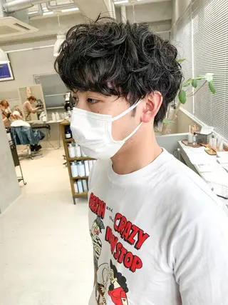 メンズ 横井伴典　矢場町 メンズパーマ/カットのヘアスタイル