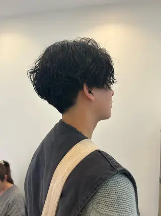 ショート パーマ メンズ 名古屋栄/ブリーチ/ ボブ🧃木下桃嘉のヘアスタイル