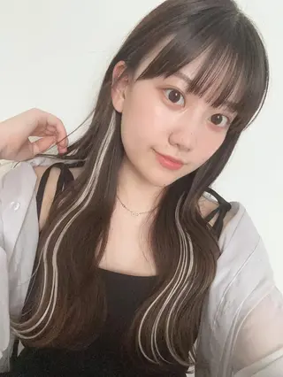 セミロング 山崎/ボブ縮毛矯正 レイヤー髪質改善のヘアスタイル