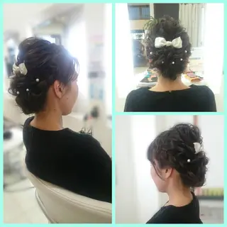 セミロング ヘアアレンジ Hair VERDEのヘアスタイル