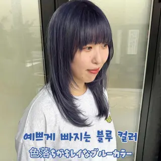 ミディアム カラー 한국 스타일ෆ˚* 🎀オビツメイ🎀のヘアスタイル