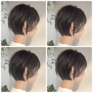 ショート カラー 京都大人女性ショート 徒歩1分/秋山のヘアスタイル