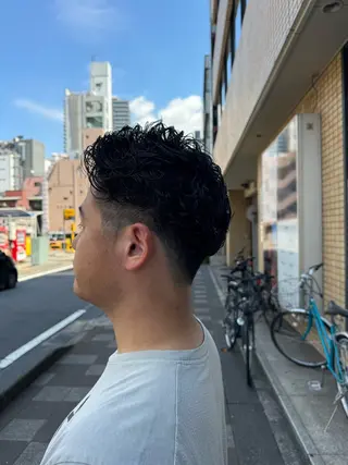 パーマ メンズ 米元 春奈のヘアスタイル