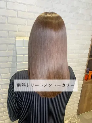 ロング カラー 髪質改善/縮毛矯正 艶カラー/珠聡のヘアスタイル