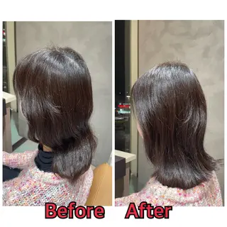 ミディアム 平 真亜里のヘアスタイル