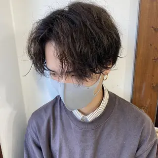 ショート パーマ 髪質改善/ブリーチ 田代 龍我のヘアスタイル