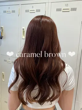 ロング カラー 𝐲𝐮𝐮𝐦𝐢 エクステ/ 艶カラーのヘアスタイル