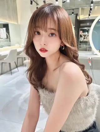 セミロング 透明感ヘアカラー chiharuのヘアスタイル