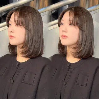 ミディアム calna 古賀 菜摘のヘアスタイル