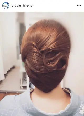 セミロング 京都.祇園セットサロン:スタジオ ヒロ【Studio hiro】所属・ヒロ(hiro) •スタジオヒロのヘアスタイル
