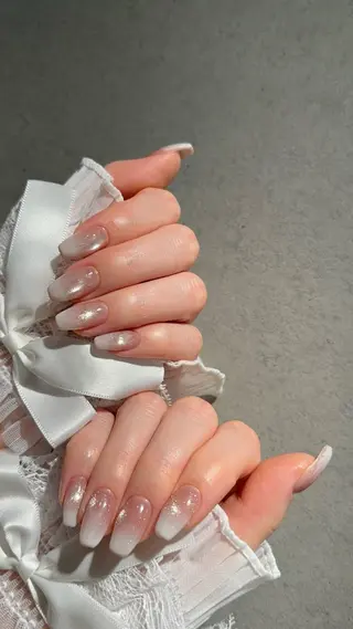 ネイル I-nailロング /ワンホン/キラキラのネイルデザイン