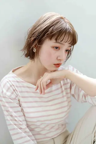 ショート カラー パーマ 【全席個室サロン】 NUMBER 天王寺のヘアスタイル
