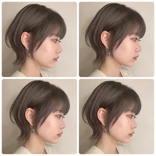 ショート カラー 京都大人女性ショート 徒歩1分/秋山のヘアスタイル