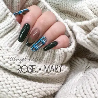 ロング ネイル ROSE・ MARY 鈴木のネイルデザイン