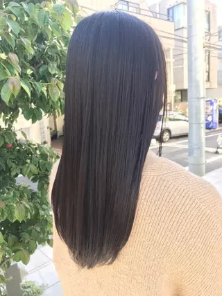 ロング パーマ 髪質改善ストレート/ kurachiのヘアスタイル