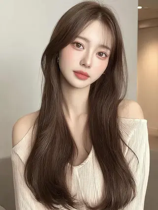 ロング 松井 美祐宇のヘアスタイル