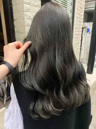 セミロング カラー ヘアアレンジ アンククロス渋谷【ANKH CROSS】所属・韓国ヘア┊︎レイヤー ┊︎haruka🌙のヘアスタイル