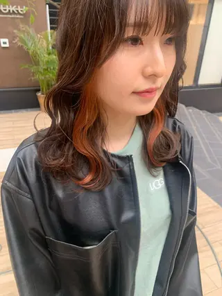 ミディアム カラー ヘアアレンジ yuka .のヘアスタイル