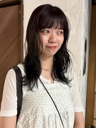 セミロング カラー こっくりカラー/艶髪 /amy.山口瑞稀のヘアスタイル