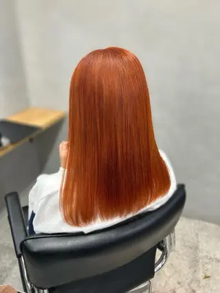 セミロング カラー 🌷HARU 暖色/ヘアセット🫧のヘアスタイル