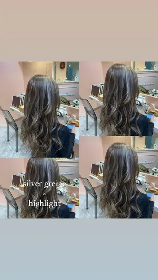 ロング カラー パーマ ヘアアレンジ メンズ キッズ RIYA❤︎ Aujuaソムリエのヘアスタイル