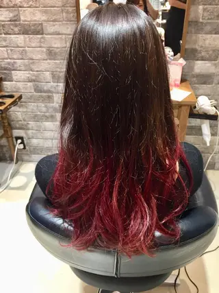 セミロング 所渉/韓国レイヤー /ウルフカットのヘアスタイル