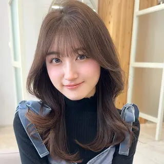 セミロング 韓国くびれレイヤー 🇰🇷はづきのヘアスタイル