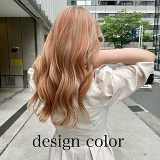 ロング カラー インク 美容院のヘアスタイル