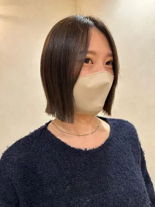 ショート かえ🩶韓国ボブ🎀 透明感カラー🥣のヘアスタイル