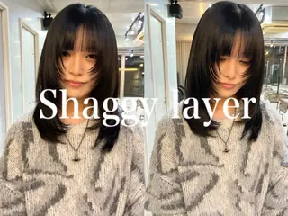 ミディアム レイヤーカット\ウル フ　chinatsuのヘアスタイル