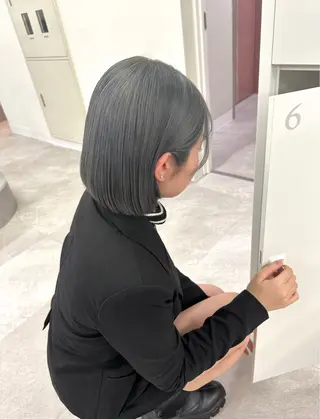 ショート カラー 似合わせ小顔ショート /akane🐰♥️のヘアスタイル